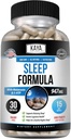 Kaya Naturals - Sleep Support Formula with Melatonin - Aid Support Vitamin Supplement - Sleep Stress and Mood Support - L-Tryptophan, Passion Flower, Ashwagandha ve More (30 Count)