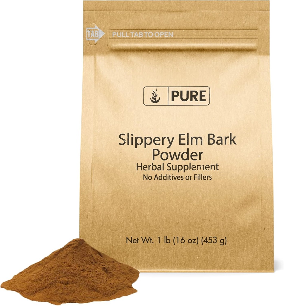 Saf Orijinal Malzemeler Terpery Elm Bark Toz (1 lb), Pure & Natural, Vegan, Gluten-Free