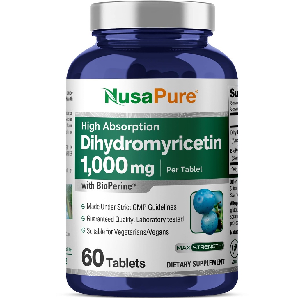 NusaPure Dihydromyricetin (DHM) 1000mg 60 Veggie δισκία (Όχι ΓΤΟ & 100% χορτοφάγοι)