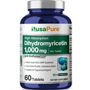 NusaPure Dihidrmyricetin (DHM) 1000 mg 60 Veggie Tabletler (No GMO & 100% Vegetarian)