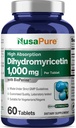 NusaPure Dihidrmyricetin (DHM) 1000 mg 60 Veggie Tabletler (No GMO & 100% Vegetarian)