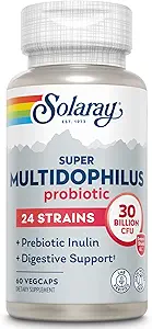 SOLARAY Super Multidofilius 24 Strain Probiyotik | 30 Milyar CFU | Sağlıklı Gut Desteği | 30 Serv | 60 Enteric VegCaps