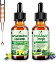 Cortisol Detox + Kadınlar için Demir Tamam, Erkekler, Vegan, GMO