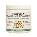 Pawvita Pure Taurine Powder, Taurine Supplement for Dogs. | Powder for All Dogs and Cats，Advanced Heart, Vision & Cognitive suppor, 99.9% pure taurine powder200g(1)