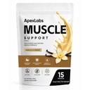 Muscle Support Powder, Vanilla Flavor, High Protein Formula with Whey Protein Hydrolysate, L-Leucine, HMB, B12, Chromium & Rosemary Extract, 8.81 oz 15 Servings