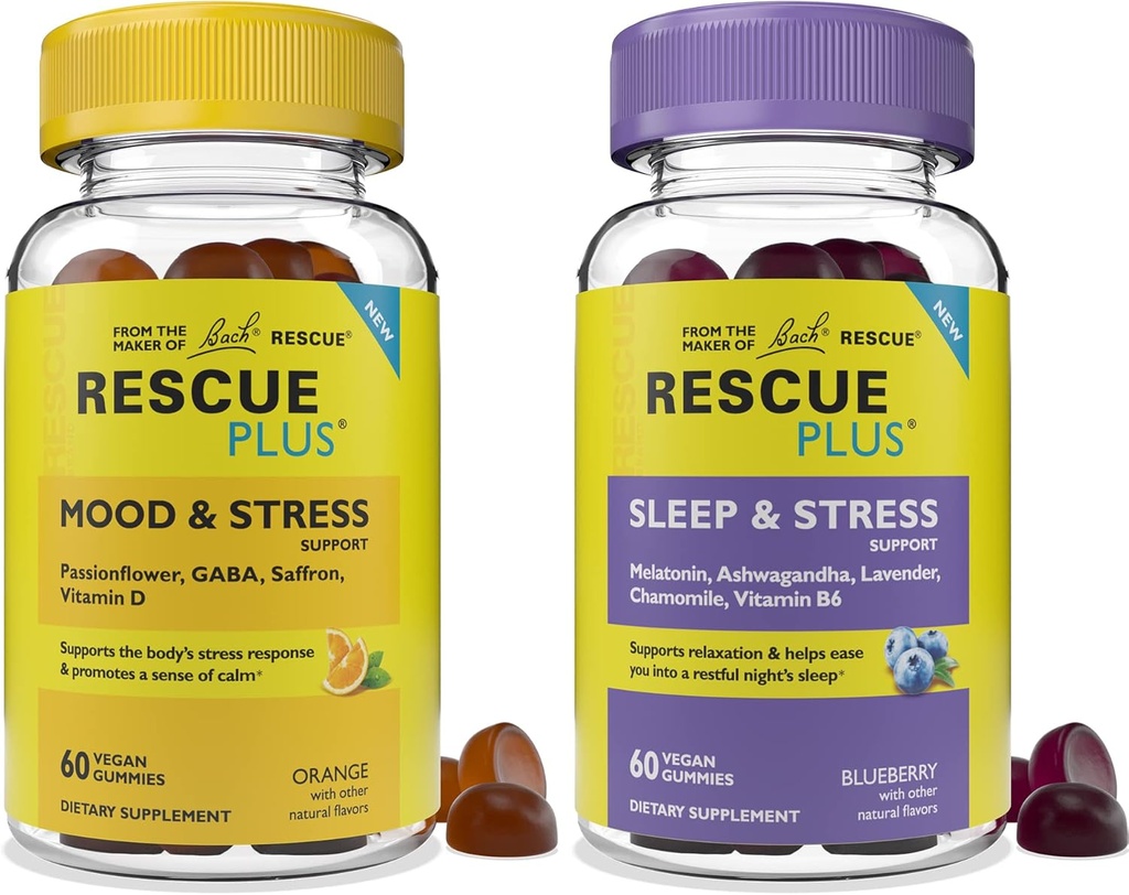 Bach RESCUE Plus Gummy Day & Night Sche 2 x 60 Count