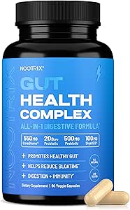 Nootrix Gut Koruma ve Geri Döndü | Gut Health, Colon Cleanse & Bloating Relief | Sağlıklı Digestion | Digestive Enzymes, Postbiyotiks & Prebiyotiks | 90 Capsules