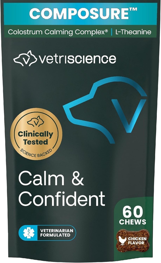Vetriscience Composure Calm & Confident for Dogs Chews Chicken Flavor 60 ct