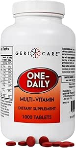 GeriCare One-Daily Multi-Vitamin Tabletleri Diyetsel Suplement, 1000 Kont ( 1 )