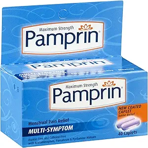 Pamprin maksimum Güçlü Multi-Symptom Menstrual Relief Tabletleri, 40-Count Kutuları (Pack of 3)