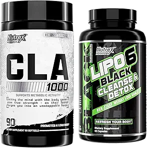 Nutrex Research CLA, 90 Soft Gels - 1000 mg Conjugated Linoleic Acid - ve Lipo-6 Cleanse & Detox için