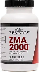 Beverly International ZMA 2000, 90 Capsules. BI'nın Formulation, Kas Kuvvetini Geliştirmek için tasarlanmıştır, Endurance, Immune System Support and Recovery Post Education. Çinko Magnezyum Aspartate + Vitamin B6