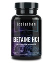 Leviathan Betaine HCl ile Pepsin & Ginger - Enzymes Supplement for Digestion Aid & Support, Stomach Acid & Nutrient Abpsiyon