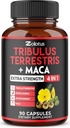 Zolotus Premium Tribulus Terrestris Capsules - Ashwagandha, Panax BTC & Maca - 3 Ay için 90 Sayı