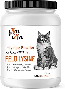 FELO LYSINE - Cats 300 mg için L-Lysine Toz (Thomas Pet daha önce), 1 kg veya 2.2 lb