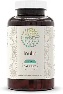 HerbEra Inulin Capsules, 500 mg, Kudüs Artichoke'den Inulin (120 Capsules)