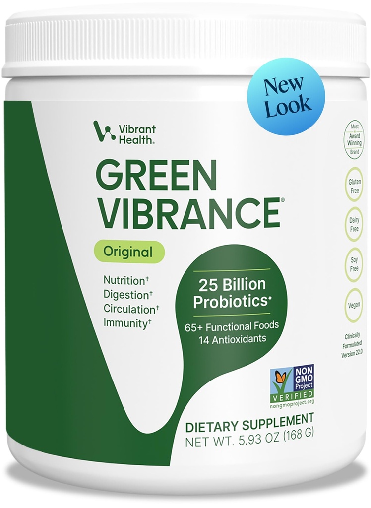 Vibrant Health, Green Vibrance, Vegan Superfood Powder, 15 Servings