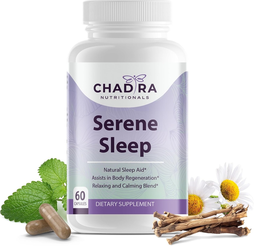 Serene Sleep Formula | Rest-Boostinginging the Magnezyum W/Melatonin, Passion Flower, Kalsiyum ve L-Theanine | Natural Deep Sleep Vitamins for Yetişkinler - 60 Caps, 30 Day Supply