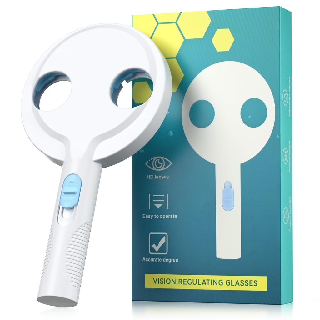 Kids Vision Training Flipper, Handheld Eye Trainer for Monocular & Binocular Focus Switch Practice, Easy-to-Use HD Optical Lenses Visual Regulating Glasses for Student Home Eye Care Training