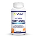 Premium Digestive Ένζυμα με φυτοβασικά ένζυμα, υποστηρίζει καλύτερη πέψη, καλύτερη απορρόφηση θρεπτικών ουσιών (60 κάψουλες μη ΓΤΟ)