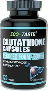 ECO-TASTE Glutathione Supplement, 98 Purified – Azaltın Form, 120 Capsules