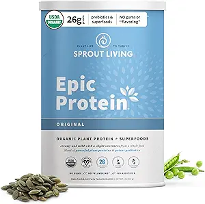 Πρωτεϊνες & Superfoods με βάση τα φυτά, πρωτότυπη, μη αρωματισμένη σκόνη, Vegan, μη γαλακτοκομικά, μη ΓΤΟ, Χωρίς γλουτένη, Χωρίς ζάχαρη, τέλειο μείγμα ποτών κετο (2 lb)