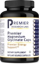 Premier Research Labs Magnezyum Glycinate Supplement - Pure Magnezyum, High Abception, Supports Sleep Quality, Chelated, Vegan, Third Party Tested, Premier Energy Support - 90 Capsules