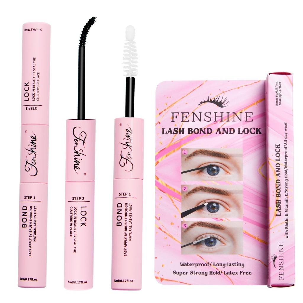Lash Bond and Seal, Individual Cluster DIY Eyelash Extensions, Super Strong Hold Lash Adhesive, Waterproof, Latex Free, Mascara Wand Glue