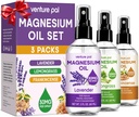 Venture Pal 3-Pack Topical Magnezyum Oil Spray Ayaklar için set - Rahatlama için ideal Hediye, Better Sleep, Muscle Relief for Legs & Commons, Health Hair & Skin. Hızlı Aborpsiyon, Non-Grko