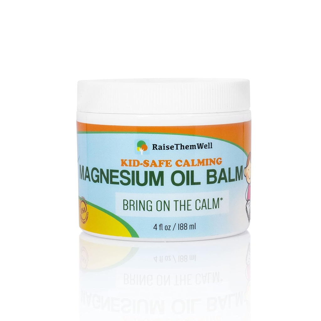 Them Well Kids Calming Magnezyum Balm - 4 fl oz | Doğal Anksiyet ve Uyku Desteği Lavender, Coconut Oil & Jojoba | Soothing Magnezyum Oil for Toddler & Çocuklar için | Soothing Magnezyum Oil