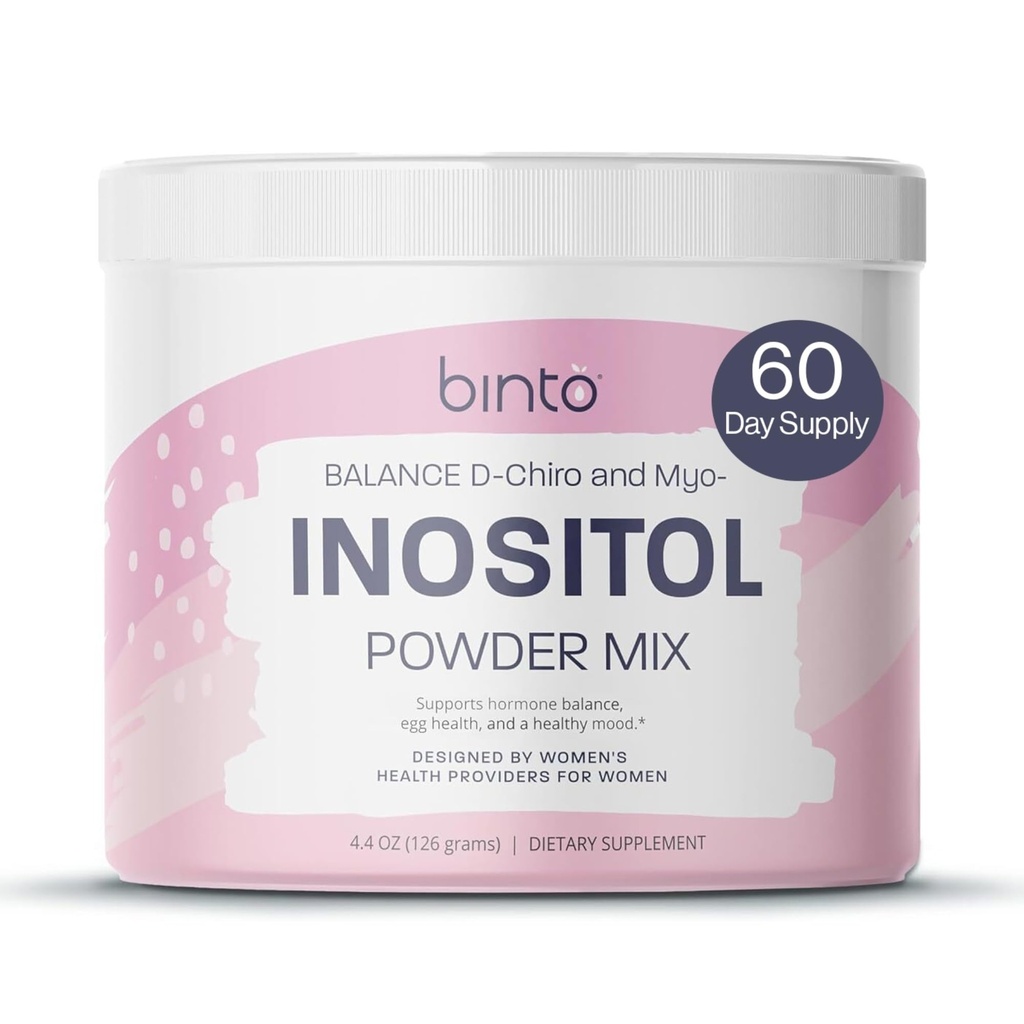 Binto Inositol Toz Mix | 60-Day Supply | 40:1 Myo ve D-Chiro Inositol | Hormon Dengesi ve Ovulation Support | Preservative Free Free Free
