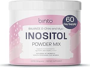 Binto Inositol Toz Mix | 60-Day Supply | 40:1 Myo ve D-Chiro Inositol | Hormon Dengesi ve Ovulation Support | Preservative Free Free Free
