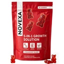 Novexa Growth Gummies, Novexa true height health 5 in 1 growth gummies, Daily Nutrition, Multivitamin for Kids & Teens, Bone Health & Daily Vitality Support, Non-GMO, Strawberry Flavor, 60 Count