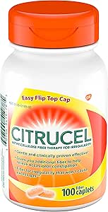 Occasional Constipation Relief için Citrucel Mecellulose Fiber Caplets for Occasional Constipation Relief, Orange Flavor - 1 Count