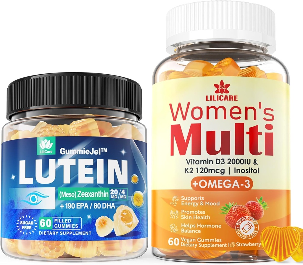 Βιταμίνες ματιών Γεμισμένες Gummies + Γυναίκες Πολυβιταμίνες Gummies