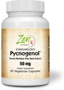 Συμπληρώματα Zen Pycnogenol 50mg - Standardized French Maritime Pine Bark Extract for Antioxidant & Inflammation Support - Μη ΓΤΟ, Γλουτένη & Χωρίς σόγια 60-Vegcaps