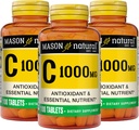 MASON NATURAL Vitamin C 1000 mg, 300 Day Supply, Sağlıklı Immune Sistemi, Antioksi ve Temel Nutrient, 3 Pack