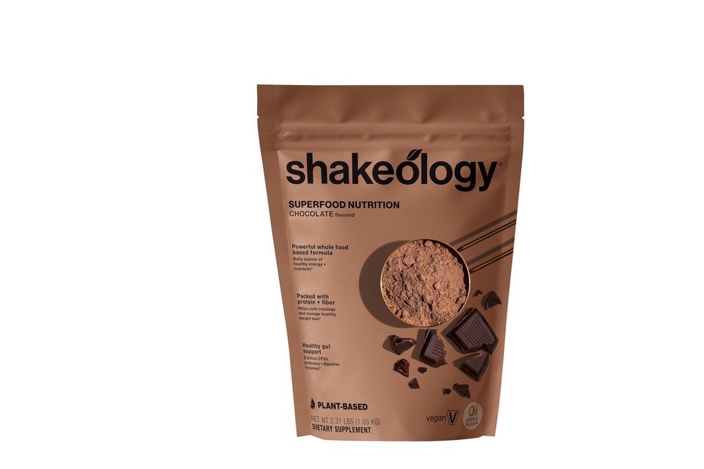 Shakeology 0g Added Sugar Plant Based Protein Powder Blend, Gluten-Free Shake with Vitamins and Minerals – Helps Support Healthy Weight Loss, Lean Muscle, Gut Health – Chocolate, 30 Servings