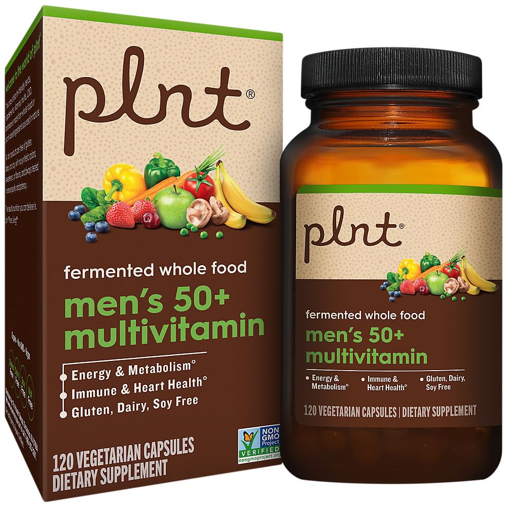 plnt Fermented Whole Food MenaTMs 50+ Multivitamin (120 Vegan Capsules)