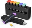 Haftalık Pill Organizer 2 Times a Day - Am Pm Pill Box 7 Gün, Büyük Zamanlı İlaçlar, Vitaminler, Balık Yağları, Supplements Portatif Hafta Pilleç Konteyner, Translucent Black