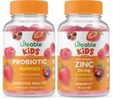 Lifeable Probiyotik 2 Milyar CFU Kids + çinko 25mg Çocuklar, Gummies Sche - Great Tasting, Vitamin Supplement, Gluten Free, GMO Free, Chewable Gummy