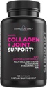 Livingood Daily Collagen + Ortak Destek, Grass Fed Multi Collagen I I III V X with Hyaluronic Acid, Joint Support Supplement for Women & Men, Hair Skin Nails, Keto & Gluten Free, 120 Capsules