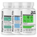 Youth & Tonic Dietary Dietary Discipline for Mindful Eating, Cleanse, Detox & Energy Support – Βάρος νερού, Καθαρισμός κόκκων & CortiThermo Σχήμα για Μεταβολισμό, Απώλεια υγρών του σώματος, Σπάστε το οροπέδιο, 90 χάπια