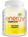 Energy Complete - 18-in-1 Vegan Energy and Focus Supplement - Vegan Caffeine Pills (60 Daily Capsules)