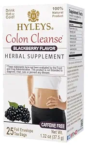 HYLEYS Colon Cleanse Tea BlackBerry Flavor - 25 Tea Bag (1 Pack)