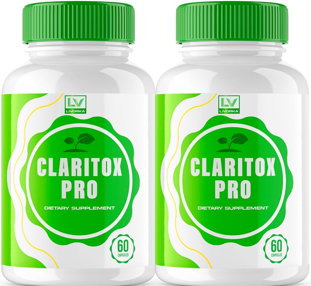 (2 Pack) Claritox Pro, Claritox Pro Support Supplement Pills, Claritox Pro Capsules, Claritox Pro Capsule Support Supplement - Advanced Pill Formula, 120 Capsules for 2 Ay