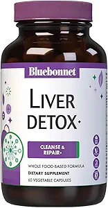 Bluebonnet Beslenme Liver Detox, Liver Health*, Antioksi Koruma*, Soy-Free, Gluten-Free, Kosher sertifikalı, Non-GMO, Süt-Free, 60 Sebze Kapsülleri, 60 Hizmetler