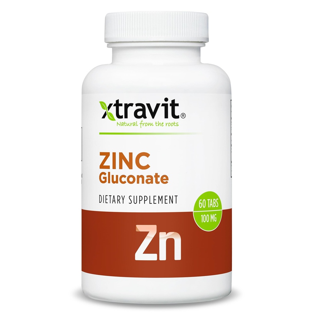 Zinc Supplement – Natural Immune Balance Supplements for Men & Women - Support Skin, Hair, Nails, & Overall Wellness - Vegan, Non-GMO, Gluten-Free, No Fillers, 100 mcg, 60 Tablets