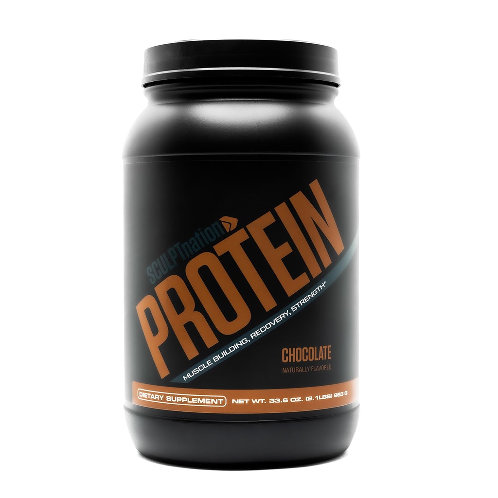 Sculpt Nation by Voloed Protein Toz (Chocolate) - Premium Whey Protein Toz Bina ve Kurtarmayı Desteklemek için Premium Whey - 30 Hizmet