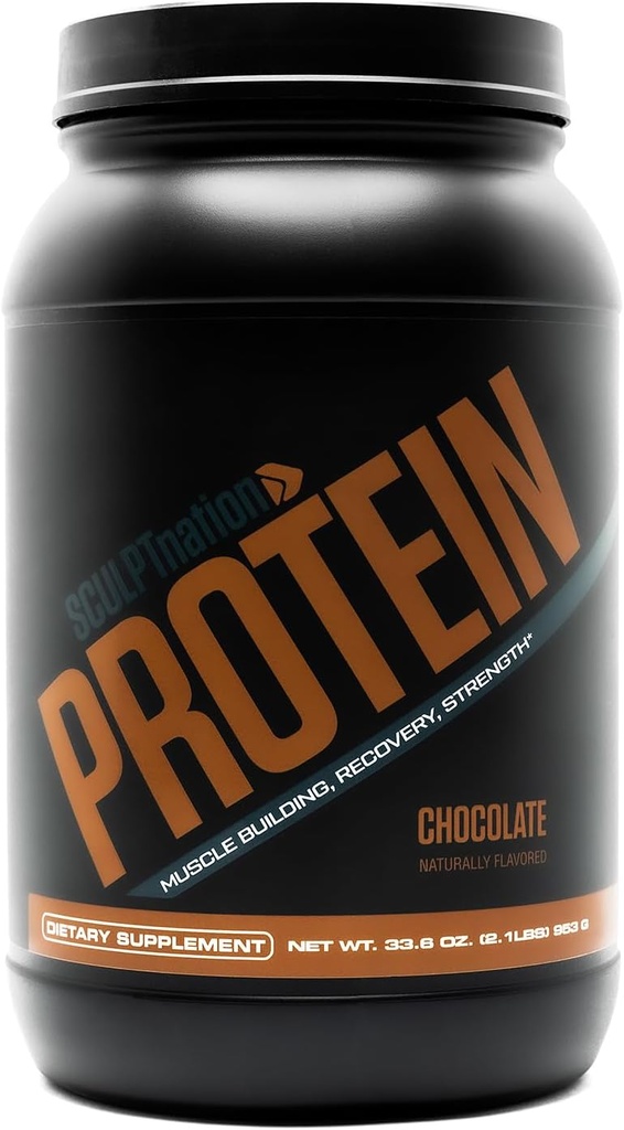 Sculpt Nation by Voloed Protein Toz (Chocolate) - Premium Whey Protein Toz Bina ve Kurtarmayı Desteklemek için Premium Whey - 30 Hizmet